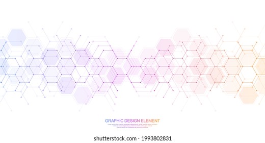 Abstract background and design element with geometric shape and hexagons pattern for various project