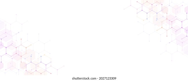 Abstract background and design element with hexagons pattern and geometric shapes for your drafting.