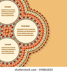 Abstract background with a design element in the Mexican style. Vector illustration