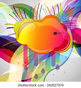 Abstract background with design elements. Vector illustration.