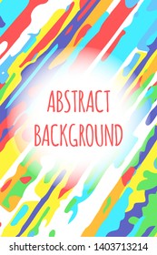Abstract background design with elongated diagonal spots. Bright colors for good mood.