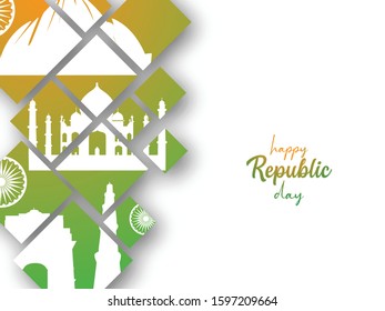 Abstract Background Design with famous Indian monuments.