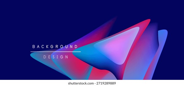 El Abstractas diseño de fondo presenta vibrantes Formas superpuestas. Los tonos azules, rosados y cian crean un efecto visual dinámico. Estética moderna y limpia.