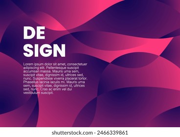 Abstract background design, featuring gradient colors, wave backdrop, with copy space area. Suitable for wallpaper, presentation slides, covers, websites, and home pages.