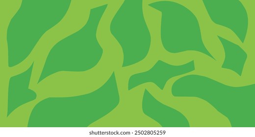 Abstract background design featuring an organic pattern with a combination of bright green and light green. This pattern creates a dynamic and natural feel, perfect for a variety of creative projects.
