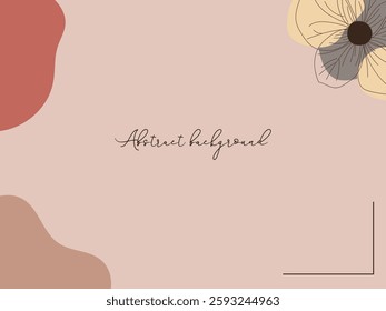 Abstract background design featuring organic shapes and botanical elements in earth tones and pastels for artistic applications