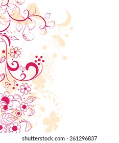 abstract background design with flowers