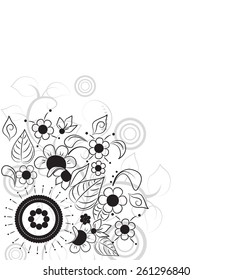 abstract background design with flowers