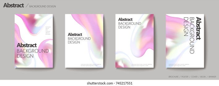 Abstract background design, fluid colors set for design uses