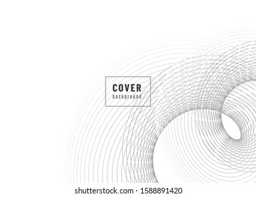 Abstract background design. Fluid flow grey gradient with geometric lines and light effect. Motion monochrome minimal concept with copy space. Vector illustration.