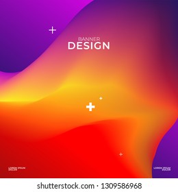 Abstract background design with fluid and liquid style and color gradient for your social media post or banner header website.