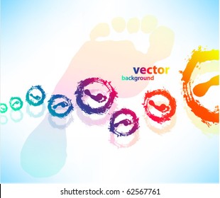 Abstract background for design, footprints