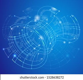 Abstract background design. Future virtual network concept.