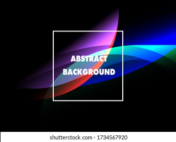 Abstract background for design geometric in dark and showing multicolor purple, blue, green, red