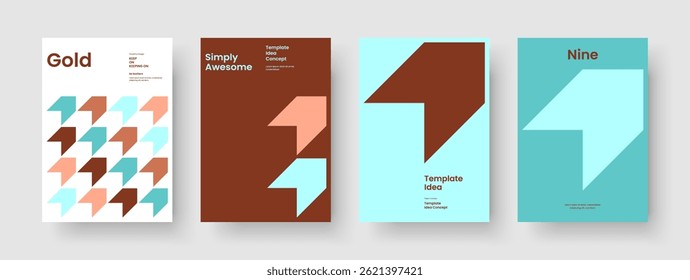 Abstract Background Design. Geometric Flyer Layout. Modern Brochure Template. Book Cover. Banner. Poster. Business Presentation. Report. Advertising. Notebook. Journal. Handbill. Portfolio