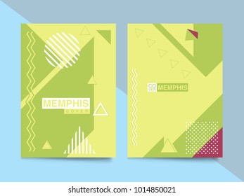 Abstract background design, geometric memphis style design in colorful tone