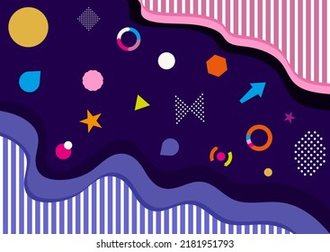 Abstract Background Design With Geometric Shapes Vector Illustration