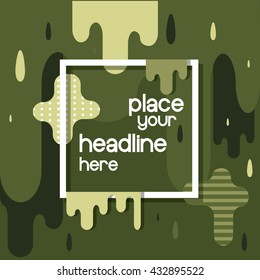 Abstract background design with geometrical and fluid elements/ Vector poster design/ Graphic design and patterns/ Camouflage texture
