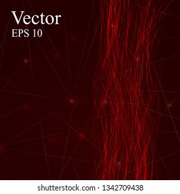Abstract background design. Glowing abstract wave on dark background.