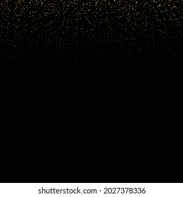 Abstract background design of golden dots, falling confetti