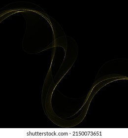 Abstract background design with golden lines banner design