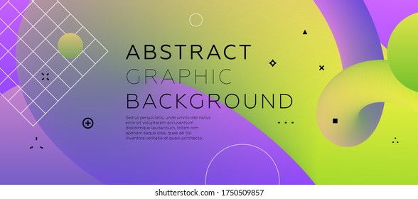 Diseño de fondo abstracto con formas de flujo de degradado. Marco geométrico moderno de diseño. Vector Eps10.