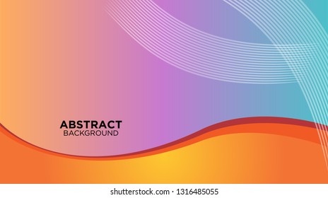 Abstract background design. gradient with geometric lines and light effect. Motion minimal concept. Vector illustration. - Vector
