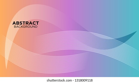 Abstract background design. gradient with geometric lines and light effect. Motion minimal concept. Vector illustration. - Vector