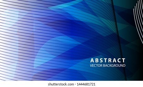 Abstract background design. gradient with geometric lines and light effect. Motion minimal concept - Vector