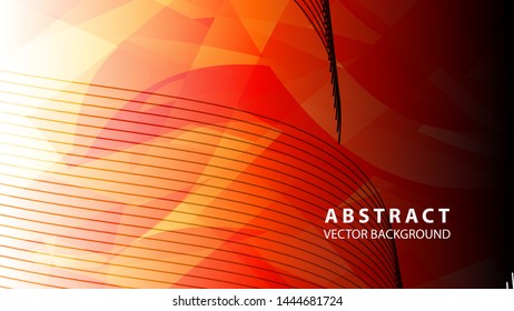 Abstract background design. gradient with geometric lines and light effect. Motion minimal concept - Vector
