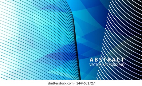 Abstract background design. gradient with geometric lines and light effect. Motion minimal concept - Vector