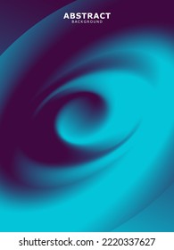 Abstract background design with gradient swirl.  Light blue liquid swirl on dark background.