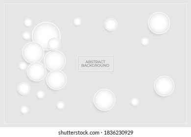 Abstract background design in gray color and transparent white circles. Great vector for laptops, smartphones, computers, applications, web etc.