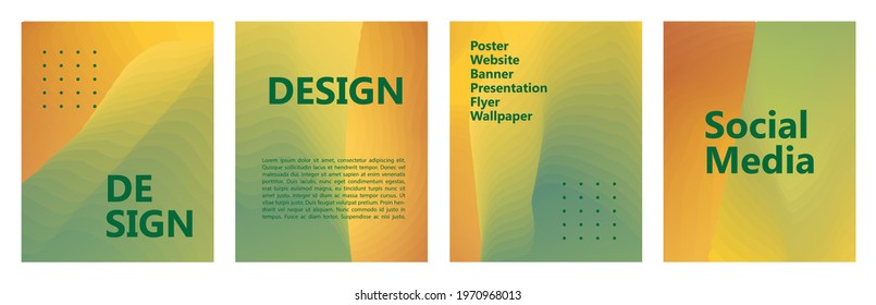 abstract background design with green and greenish yellow color