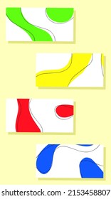 Abstract background design with green, red, yellow, blue colors. For the needs of cover templates, posters, banners and others