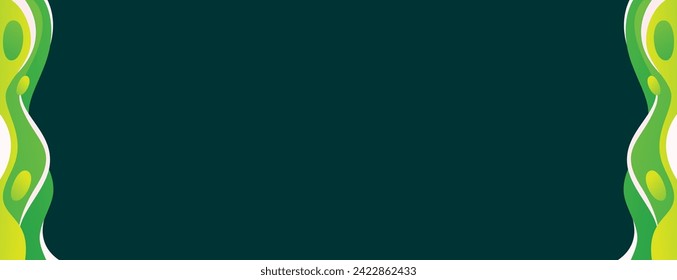 Abstract background design, with green and yellow gradient border
