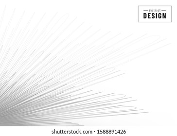 Abstract background design. Grey gradient geometric lines and light effect. Motion monochrome minimal concept with copy space. Vector illustration.