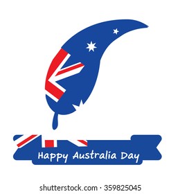 Abstract background design for Happy 26 January of Australia day. Leaves shape flag.