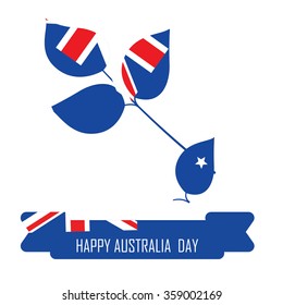 Abstract background design for Happy Australia Day.26 January of Australia day. Leaves shape flag.