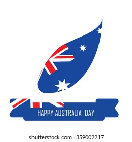 Abstract background design for Happy Australia Day.26 January of Australia day. Leaves shape flag.