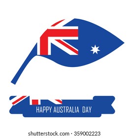 Abstract background design for Happy Australia Day.26 January of Australia day. Leaves shape flag.