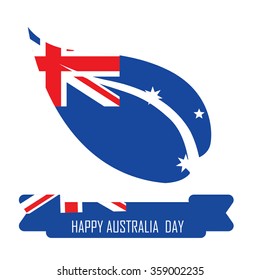 Abstract background design for Happy Australia Day.26 January of Australia day. Leaves shape flag.