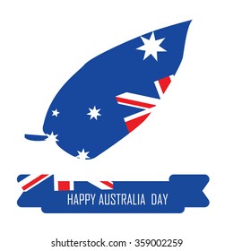 Abstract background design for Happy Australia Day.26 January of Australia day. Leaves shape flag.