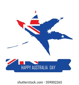 Abstract background design for Happy Australia Day.26 January of Australia day. Leaves shape flag.