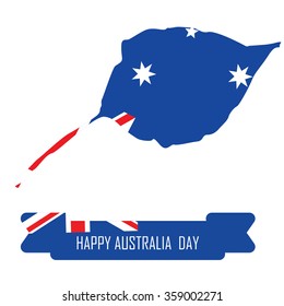 Abstract background design for Happy Australia Day.26 January of Australia day. Leaves shape flag.
