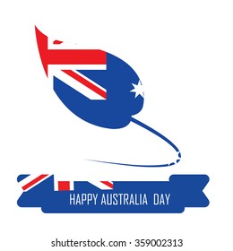 Abstract background design for Happy Australia Day.26 January of Australia day. Leaves shape flag.