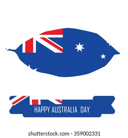 Abstract background design for Happy Australia Day.26 January of Australia day. Leaves shape flag.