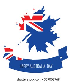 Abstract background design for Happy Australia Day.26 January of Australia day. Leaves shape flag.