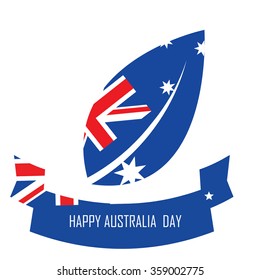 Abstract background design for Happy Australia Day.26 January of Australia day. Leaves shape flag.