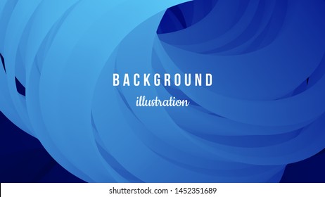 Abstract background design illustration. Colorful cyan blue gradient wavy line. Poster, homepage, concept design. Eps10 vector.
